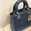 ABCDior Calf Patent Leather Rattan Lattice Tote Size 20 x 16.5 x 8cm - Image 8