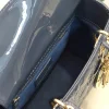 ABCDior Calf Patent Leather Rattan Lattice Tote Size 20 x 16.5 x 8cm - Image 3